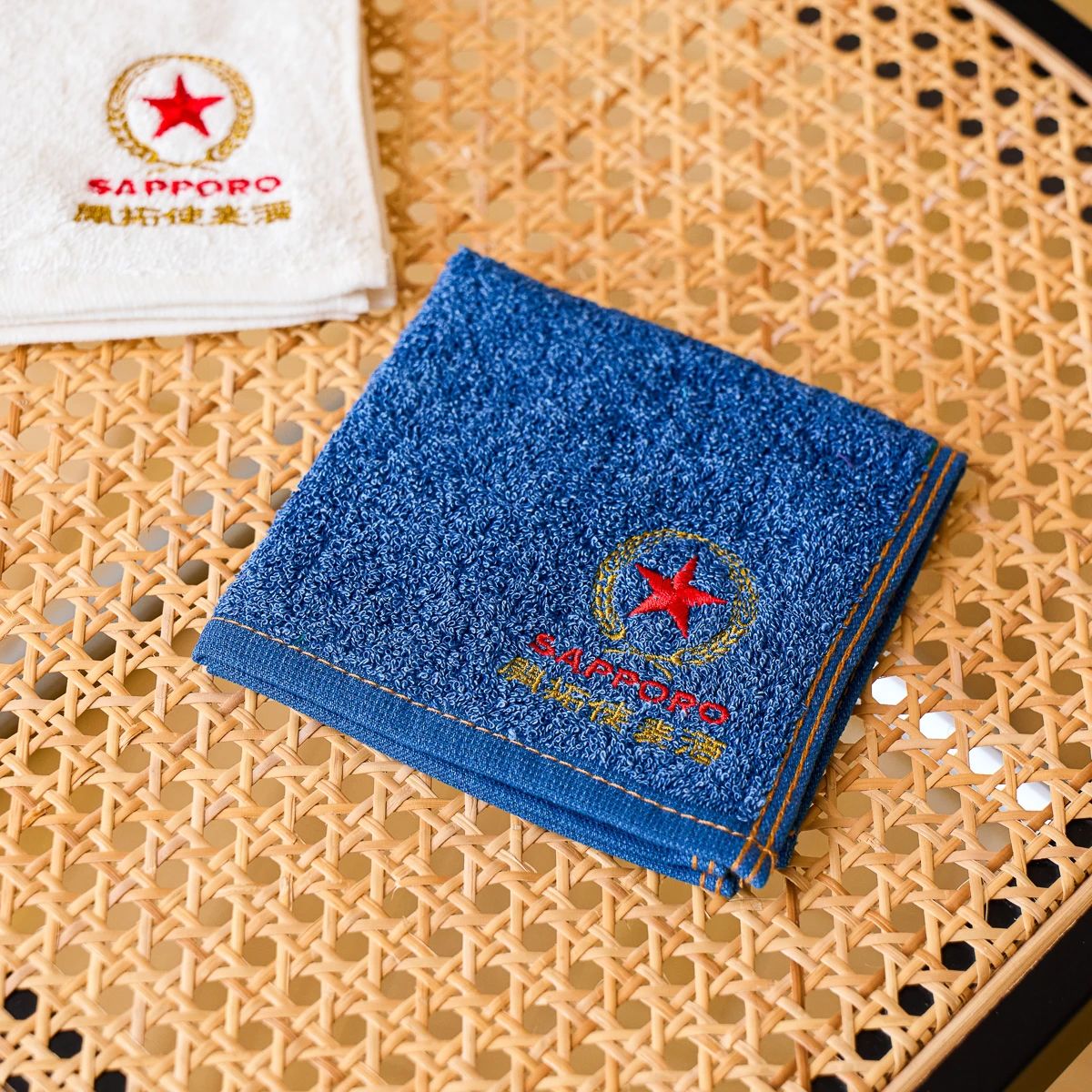 開拓使麦酒　 刺繍ハンカチ