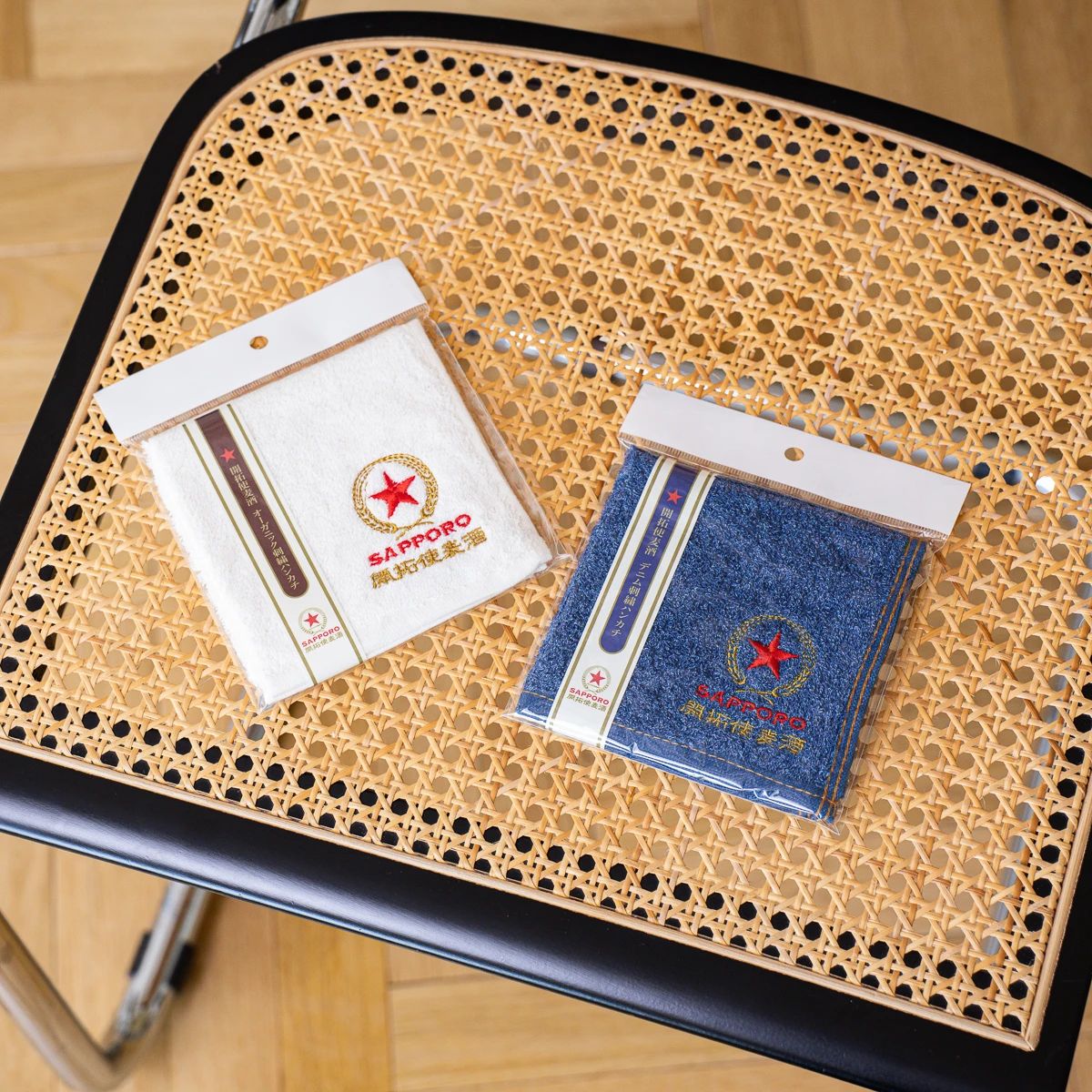 開拓使麦酒　 刺繍ハンカチ