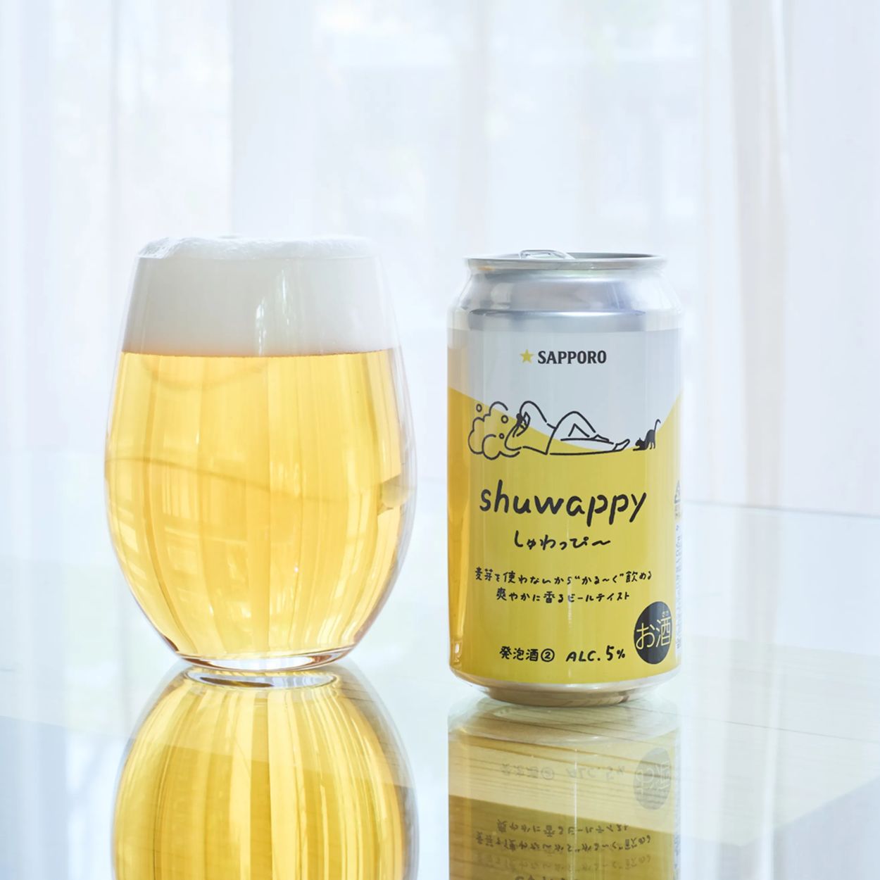 爽やかに香るビールテイスト「shuwappy(しゅわっぴ～)」