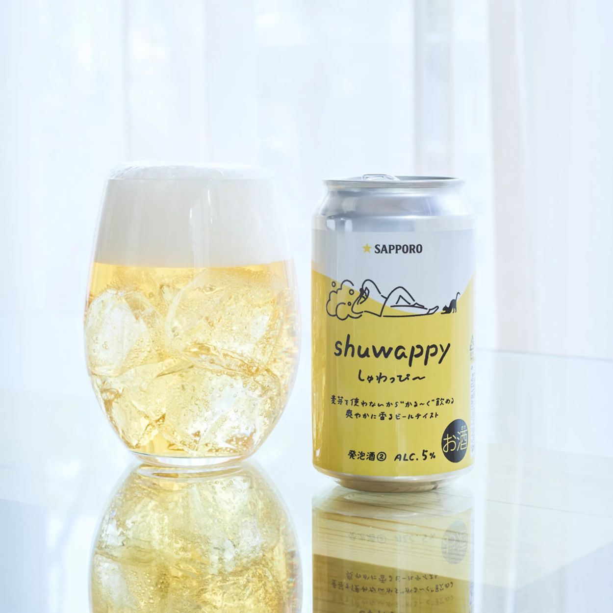 爽やかに香るビールテイスト「shuwappy(しゅわっぴ～)」